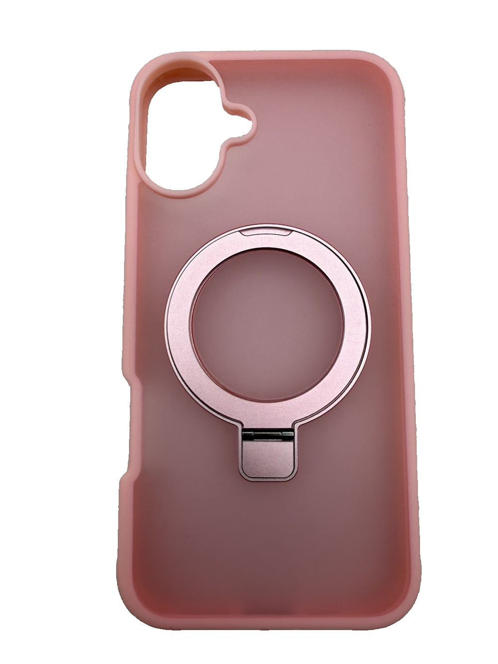 Ultra-Magnetic Stand Case For iPhone 16 Plus Pink, Military Drop Protection READ